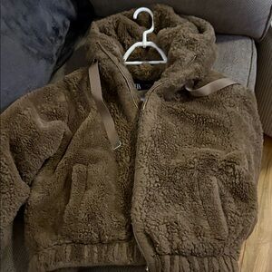 Zara women’s Brown Puffer Jacket